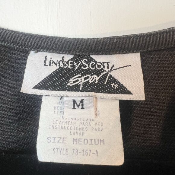 Vintage Lindsey Scott Sport Vest Animal Print Denim Women’s M - Picture 4 of 7